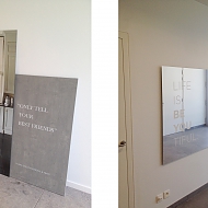 Ontwerp: Chilli - Evelyn Moreels Project: BFO Offices dibond panelen + spiegeldibond