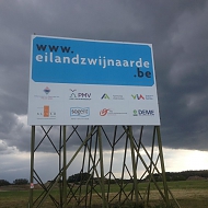 Project: SO Gent - Project: Eiland Zwijnaarde - Werfbord dibond op houten structuur